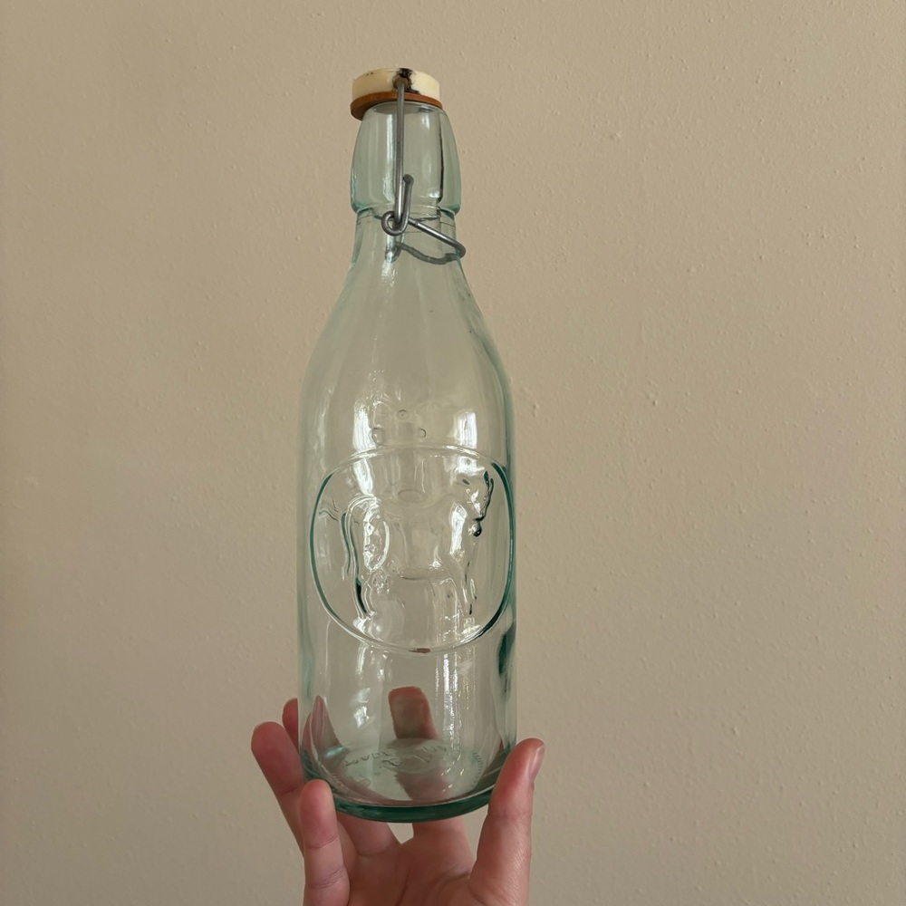 Vintage Glass Milk Bottle